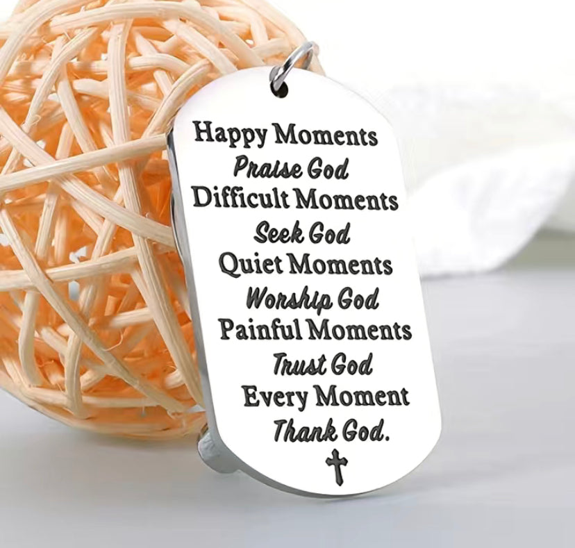 Baptism Bible Verse Keychain image 0