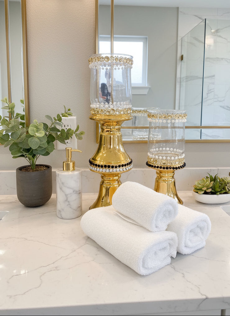 Golden Candle Holders image 1