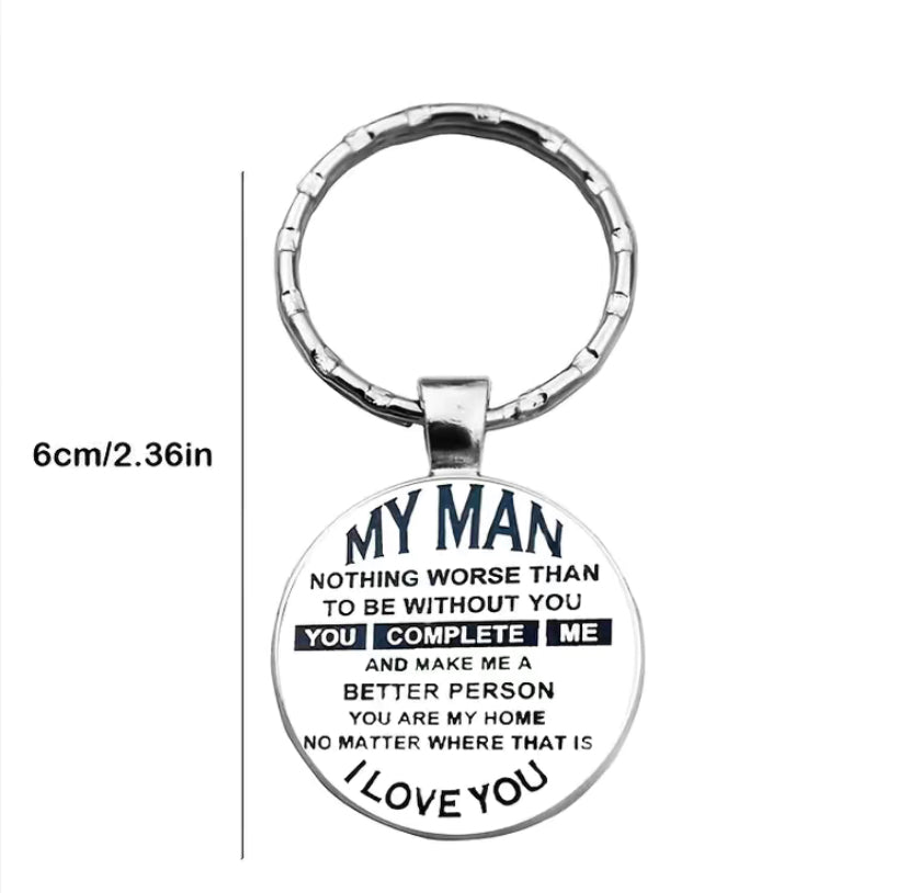 To My Man Keychain image 2
