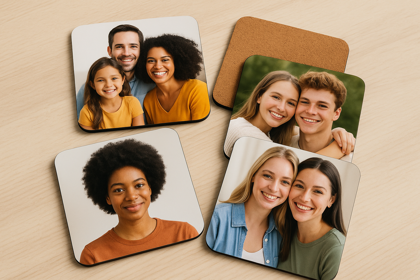 coasters made with people on them