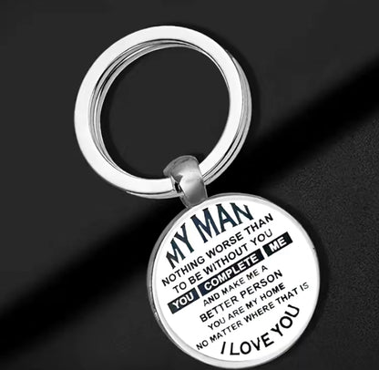 To My Man Keychain  image 1