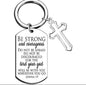Bible Verse Be Strong  Keychain  image 1