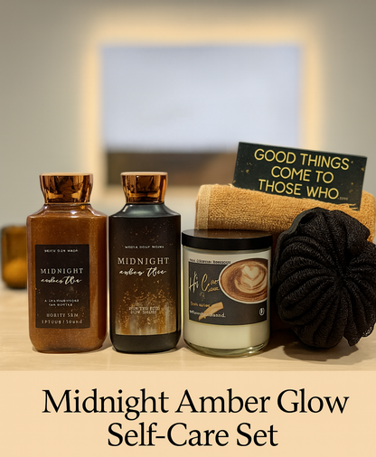 Midnight Amber Glow Self-Care Set