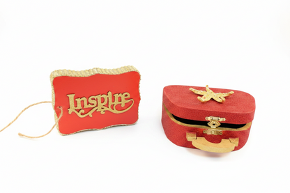 Red & Gold Plaque w/Box