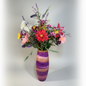 Purple Spiral Tall Vase Floral