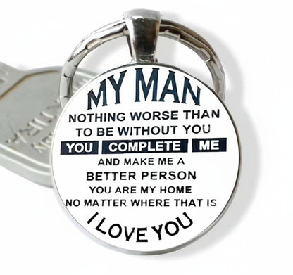 To My Man Keychain  image 0